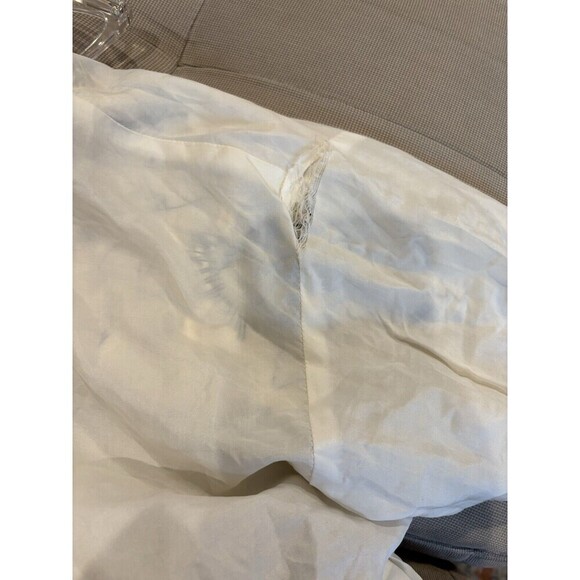 NO TAG Vintage Black Lace Beaded Silk Lined 3/4 Sleeve Hook Eye Crop Jacket SM - Picture 9 of 13